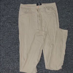 Khaki skinny leg pants by alloy